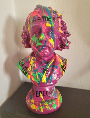 Sculpture titled "Einstein" by Luana Muntoni (MunLu), Original Artwork, Acrylic