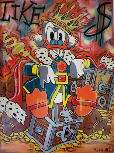 Schilderij getiteld "Scrooge McDuck like…" door Luana Muntoni (MunLu), Origineel Kunstwerk, Acryl