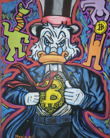 Pintura titulada "Scrooge's coin" por Luana Muntoni (MunLu), Obra de arte original, Acrílico