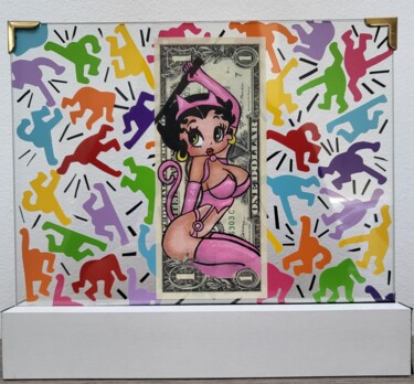 Schilderij getiteld "Betty Boop" door Luana Muntoni (MunLu), Origineel Kunstwerk, Marker