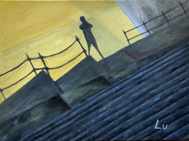 Ζωγραφική με τίτλο "Z in Shadows" από Luna Smith, Αυθεντικά έργα τέχνης, Λάδι