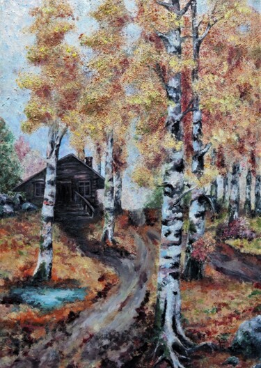 Pittura intitolato "Autumn" da Luna Smith, Opera d'arte originale, Olio Montato su Telaio per barella in legno