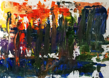 Pittura intitolato "Favourite Chaos" da Lubna Khan, Opera d'arte originale, Acrilico