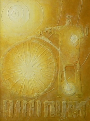 Painting titled "Sun energy" by Ľubomír Korenko, Original Artwork, Acrylic Mounted on Wood Stretcher frame