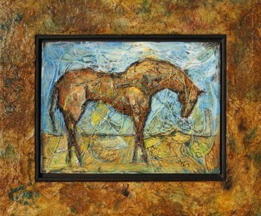 Painting titled "Horse" by Ľubomír Korenko, Original Artwork, Acrylic