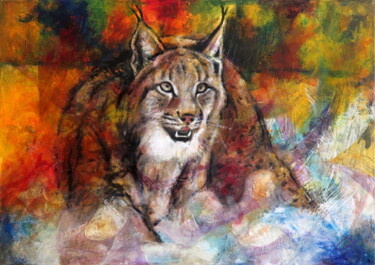 제목이 "The Colors Of Wildn…"인 미술작품 Ľubomír Korenko로, 원작, 아크릴 나무 들것 프레임에 장착됨