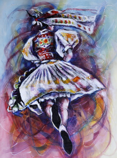 Ζωγραφική με τίτλο "Colors of Slovakia…" από Ľubomír Korenko, Αυθεντικά έργα τέχνης, Ακρυλικό