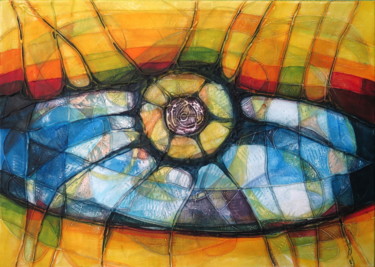 Painting titled "Window into our Soul" by Ľubomír Korenko, Original Artwork, Acrylic
