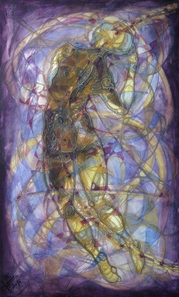 Painting titled "Destiny I." by Ľubomír Korenko, Original Artwork, Acrylic