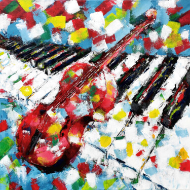 Malerei mit dem Titel "Waiting For a Duet" von Lubosh Valenta, Original-Kunstwerk, Acryl