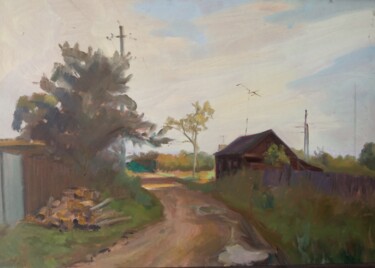 Peinture intitulée "Старый дом. г. Торо…" par Liubov Lazakovich, Œuvre d'art originale, Huile Monté sur Carton