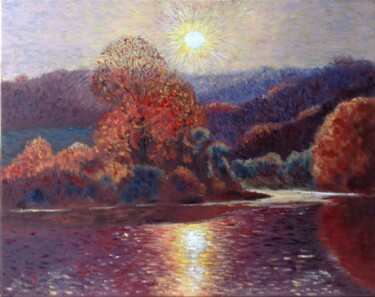 Malerei mit dem Titel "Autumn melody" von Liubov Samoilova, Original-Kunstwerk, Öl Auf Keilrahmen aus Holz montiert