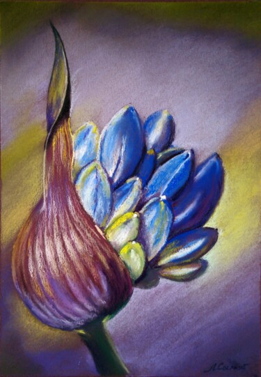 Pittura intitolato "Blooming decorative…" da Liubov Samoilova, Opera d'arte originale, Pastello