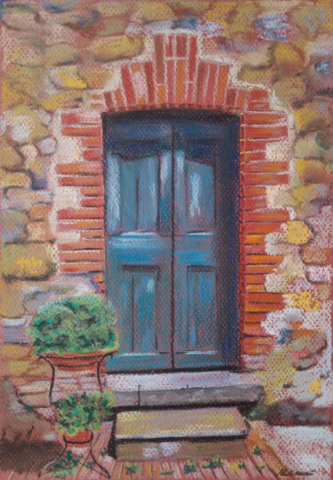 Pintura titulada "The door that leads…" por Liubov Samoilova, Obra de arte original, Pastel