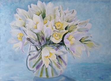 Картина под названием "The first spring jo…" - Любовь Самойлова, Подлинное произведение искусства, Масло