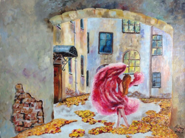 Painting titled "Autumn danced in th…" by Liubov Samoilova, Original Artwork, Oil