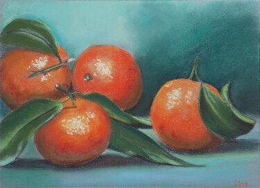 「Ginger tangerines o…」というタイトルの絵画 Любовь Самойловаによって, オリジナルのアートワーク, パステル