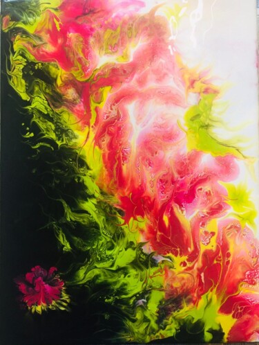 Pintura titulada ""Огненная страсть"" por Liubov Usova, Obra de arte original, Acrílico