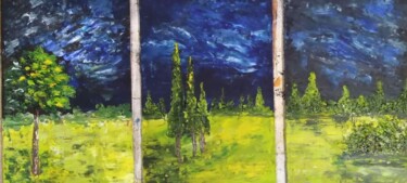 Pintura intitulada ""Южная ночь"" por Liubov Usova, Obras de arte originais, Óleo
