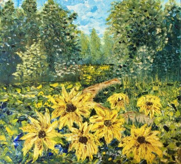 Painting titled ""Солнце на ладошке"" by Liubov Usova, Original Artwork, Oil