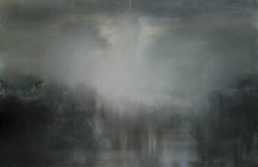 Painting titled "Absence (75x115cm)" by Luc Andrieux, Original Artwork, Acrylic Mounted on Wood Stretcher frame