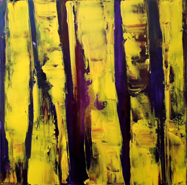 Malerei mit dem Titel "Forêt 4 (50x50cm)" von Luc Andrieux, Original-Kunstwerk, Öl
