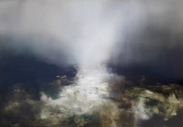 Картина под названием "Luminescence (81x11…" - Luc Andrieux, Подлинное произведение искусства, Масло Установлен на Деревянна…