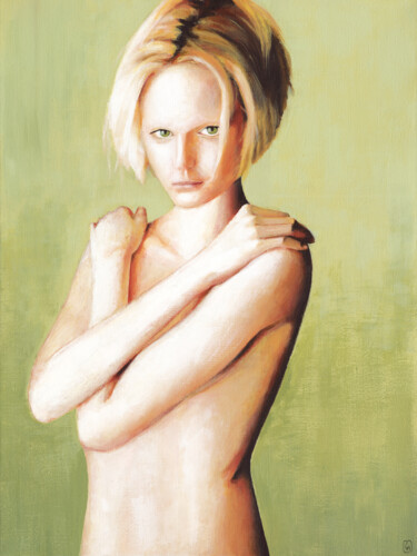 Peinture intitulée "Innocence (61x46 cm)" par Luc Andrieux, Œuvre d'art originale, Acrylique Monté sur Châssis en bois