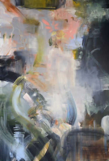 Malarstwo zatytułowany „Eden 4 (150x100cm)” autorstwa Luc Andrieux, Oryginalna praca, Akryl Zamontowany na Drewniana rama no…