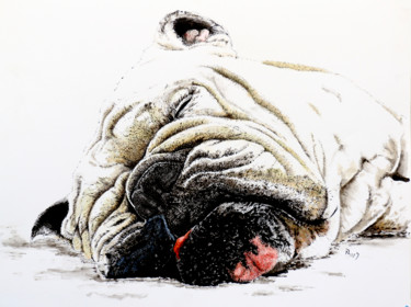Gilbert Peinture intitulée "Gilbert" par Luc Brun-Perasso, Œuvre d'art originale, Encre