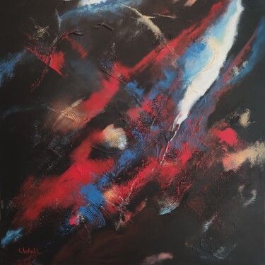 Peinture intitulée "Black abstraction" par Luc Chabal, Œuvre d'art originale, Acrylique Monté sur Châssis en bois