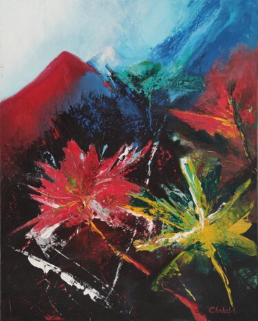 제목이 "Asia"인 미술작품 Luc Chabal로, 원작, 아크릴 나무 들것 프레임에 장착됨