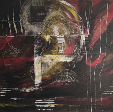 Картина под названием "Néréide" - Luc Chabal, Подлинное произведение искусства, Акрил Установлен на Деревянная рама для носи…