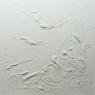 Картина под названием "Nature blanche 50" - Luc Chabal, Подлинное произведение искусства, Акрил Установлен на Деревянная рам…