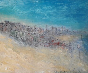 Painting titled "Nieuwpoort 1959" by Luc Devondel, Original Artwork, Oil