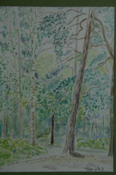 Peinture intitulée "Le bois de la Grange" par Luc Huber, Œuvre d'art originale