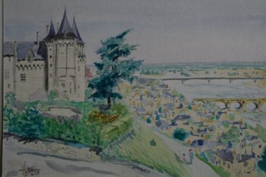 Peinture intitulée "Le château de Saumur" par Luc Huber, Œuvre d'art originale