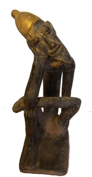 Sculpture intitulée "Le penseur" par Luc Lavroff, Œuvre d'art originale