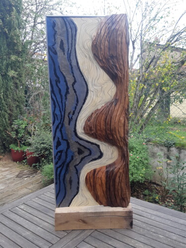 Скульптура под названием "Rivage 1" - Luc Mazurelle, Подлинное произведение искусства, Дерево