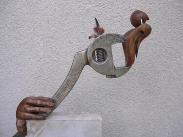 Sculpture intitulée "Mind Wit & Spirit" par Luc Mazurelle, Œuvre d'art originale