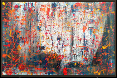 Painting titled "Galerie abstraite 1…" by Luc Mora, Original Artwork, Acrylic