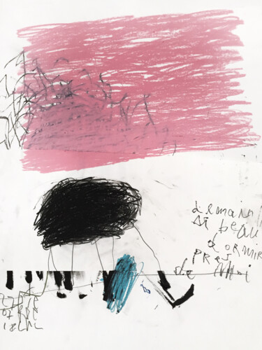 Рисунок под названием "NEXT TO YOU" - Luc Pierre, Подлинное произведение искусства, Древесный уголь