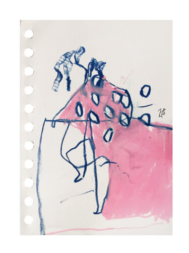 Zeichnungen mit dem Titel "SKETCHBOOK no6" von Luc Pierre, Original-Kunstwerk, Pastell