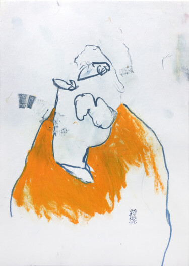 Zeichnungen mit dem Titel "SWING" von Luc Pierre, Original-Kunstwerk, Pastell