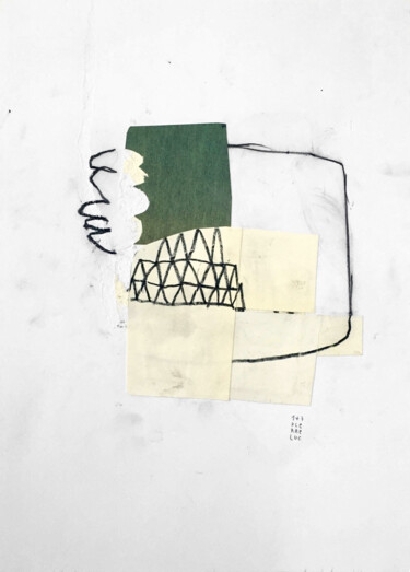 Collages getiteld "TURN AROUND" door Luc Pierre, Origineel Kunstwerk, Collages