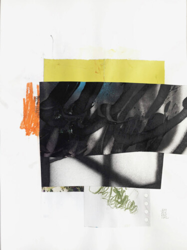 Collagen mit dem Titel "MIDDLE OF THE WAY" von Luc Pierre, Original-Kunstwerk, Collagen