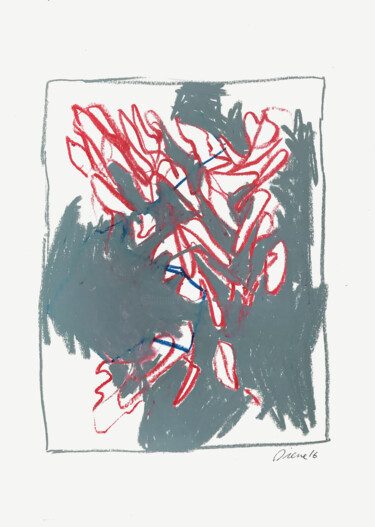 Рисунок под названием "MEANDERS 1" - Luc Pierre, Подлинное произведение искусства, Пастель