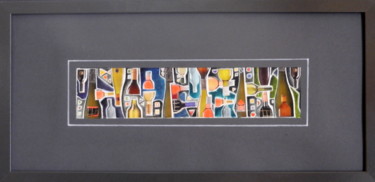 Transparence spiritueuse Collages intitulée "Transparence spirit…" par Luc Philippe, Œuvre d'art originale, Collages Monté sur Carton