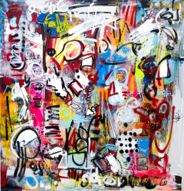 Картина под названием "Dream Big" - Luc Villard, Подлинное произведение искусства, Акрил Установлен на Деревянная рама для н…