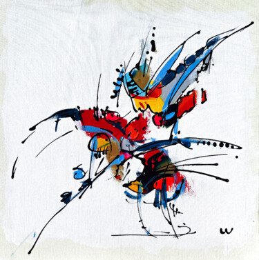 Картина под названием "Alvida" - Luc Villard, Подлинное произведение искусства, Акрил Установлен на Деревянная рама для носи…